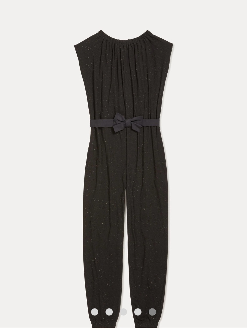 Something Navy Nikki Black Sleeveless Jumpsuit with Waist Bow